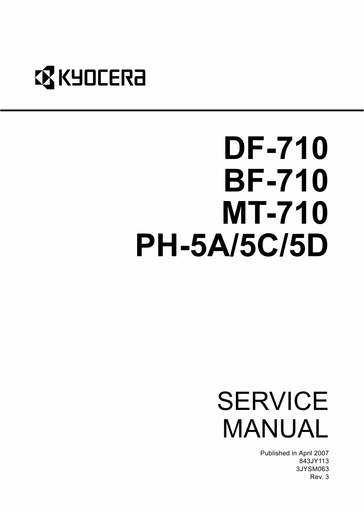 KYOCERA Options Document-Feeder DF-710 BF-710 MT-710 PH-5A-5C-5D Service Manual-1